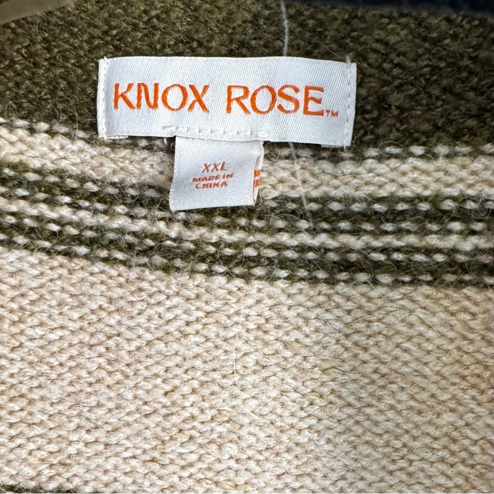 Knox Rose Striped Long Cardigan Size XXL - Picture 3 of 7